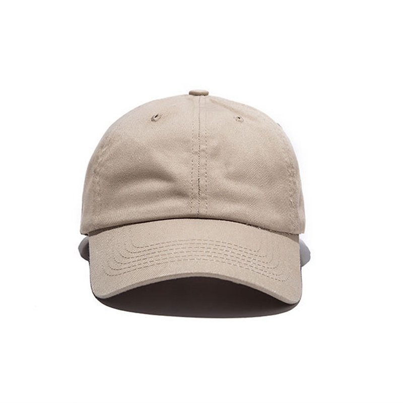 纯色水洗休闲帽 6色::可客订:: - 帽子 - 棉．麻 卡其色