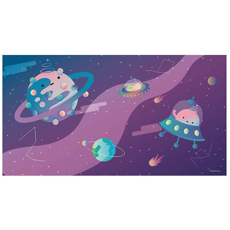 新创系列-没个性星人Roo-厚棉浴巾：【紫色外太空】,ED6BB02 - 毛巾浴巾 - 棉．麻 多色