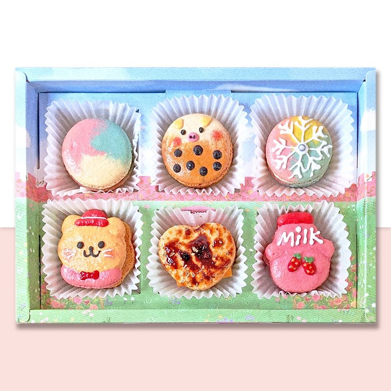 豪华典藏礼盒 马卡龙礼盒 - 蛋糕/甜点 - 新鲜食材 粉红色