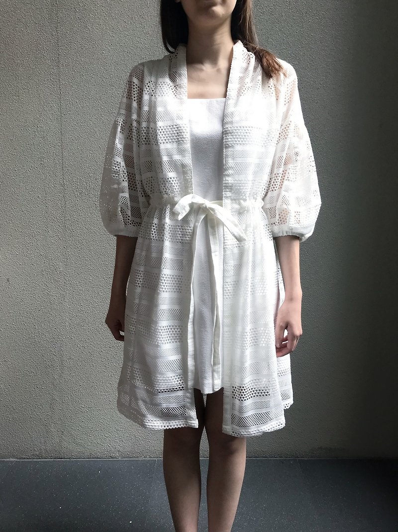Alana Robe - 女装休闲/机能外套 - 其他材质 白色
