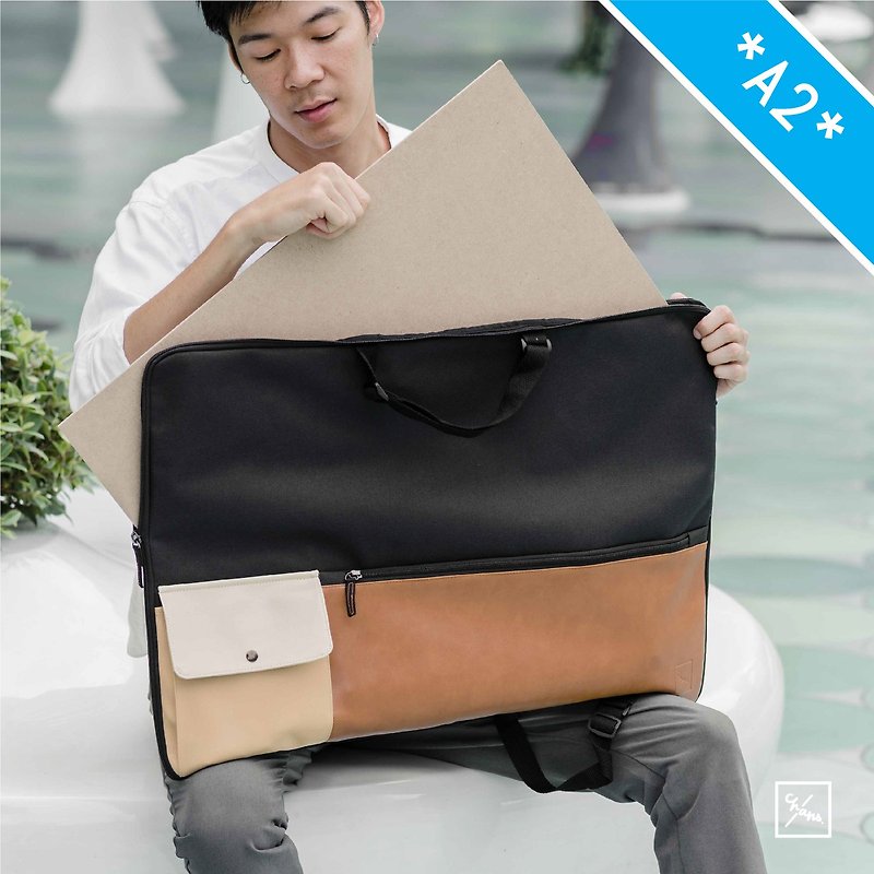 Mana A2 | A2尺寸画板包-经典棕色 - 公文包/医生包 - 人造皮革 咖啡色