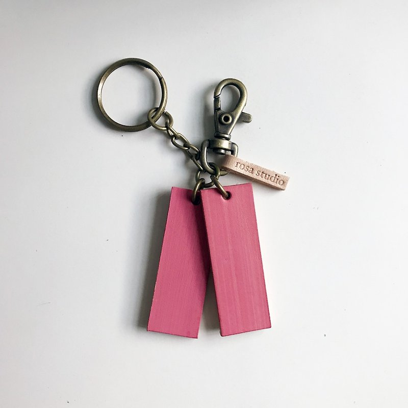 皮革钥匙圈│胭脂粉SAC01001 - 钥匙链/钥匙包 - 真皮 粉红色