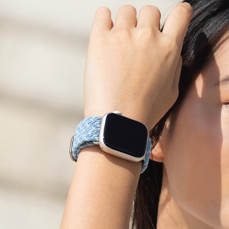 Apple Watch  Aspen DE 双色防泼水编织表带-浅蓝 - 表带 - 尼龙 蓝色