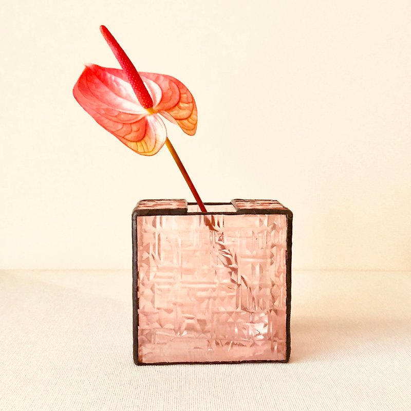 ステンドグラス 花瓶 géométrique レッド - 花瓶/陶器 - 玻璃 红色