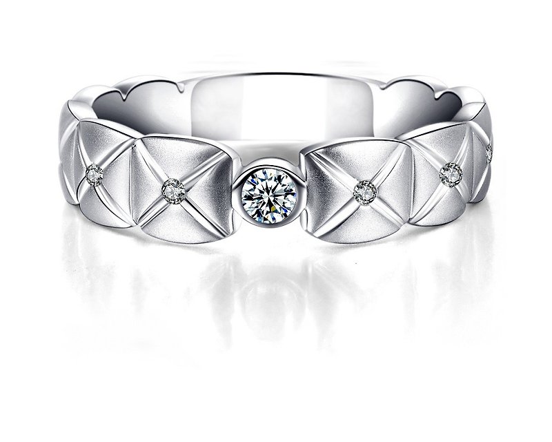 典藏幸福 钻石对戒 男用戒指 结婚对戒推荐 - 对戒 - 钻石 银色