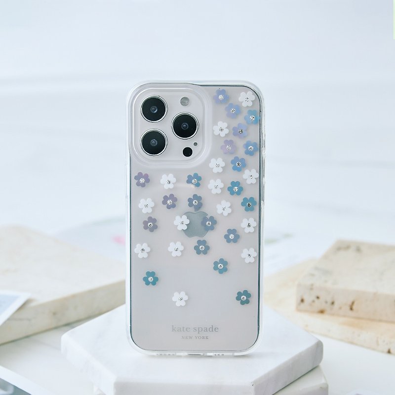 【kate spade】iPhone 14 系列 精品手机壳 幻彩小花 - 手机壳/手机套 - 塑料 透明
