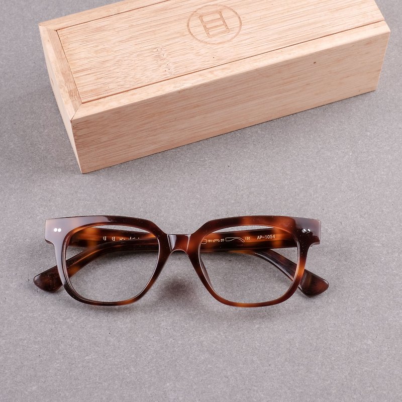 日本 全板材大框 玳瑁方框 男女 眼镜 镜框 - 眼镜/眼镜框 - 其他材质 金色