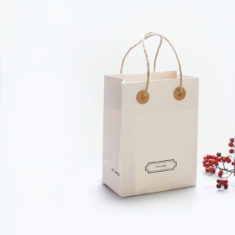 Friendly // Kinari color) Small Sopping Bag 気持ちを伝える小さな手提げ袋 - 包装材料 - 纸 白色