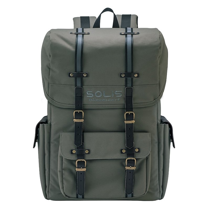 SOLIS 步行者系列方型摄影电脑后背包(橄榄绿) - 相机包/相机袋 - 聚酯纤维 
