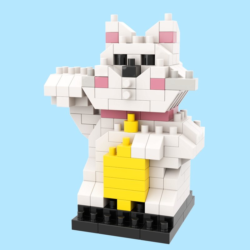 Archbrick x Cheeky Cheeky 厚面招财猫积木 Nanoblock - 玩偶/公仔 - 塑料 多色