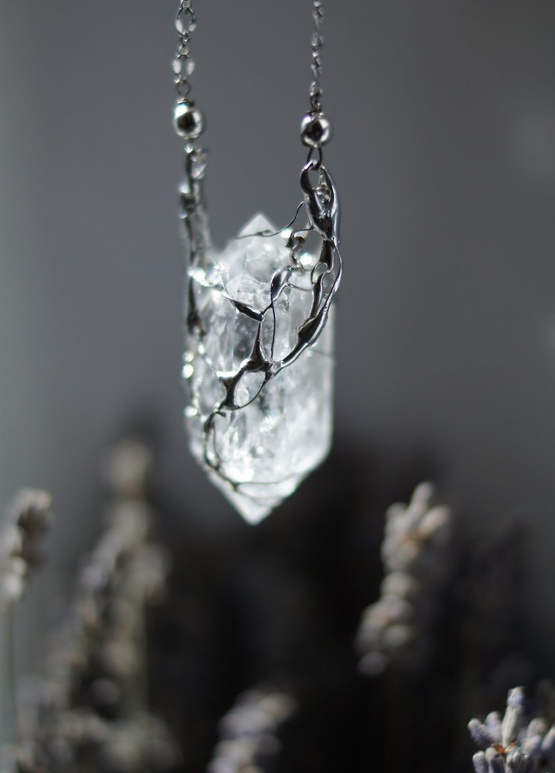 Quartz Crystal necklace. Elf jewelry