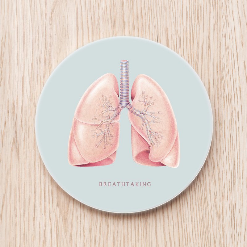 Breathtaking 惊艳的肺脏陶瓷杯垫  解剖  科学 器官 定制 礼物