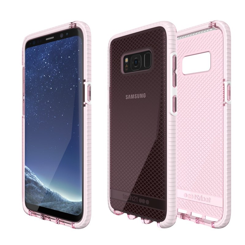 Tech 21 英国超冲击 Evo Check Samsung S8+ 防撞软质格纹保护壳- 透粉（5055517375962） - 其他 - 其他材质 粉红色