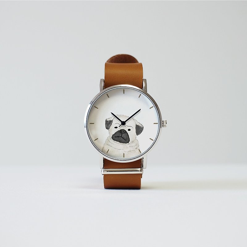パグの腕時計 - 女表 - 其他金属 白色