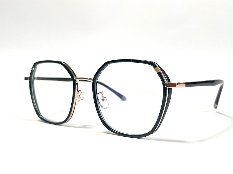 大方多边黑框 滤蓝光眼镜 - 眼镜/眼镜框 - 其他金属 黑色