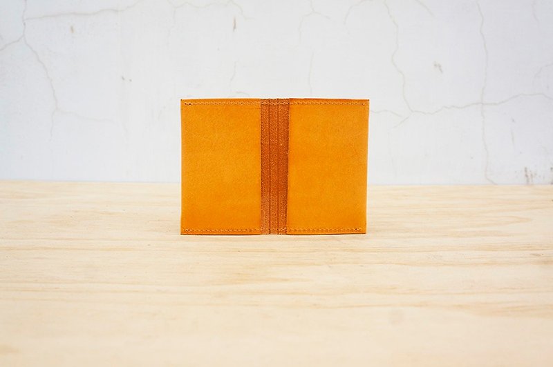新革の双感应卡夹 (可定制刻字) - 证件套/卡套 - 真皮 橘色