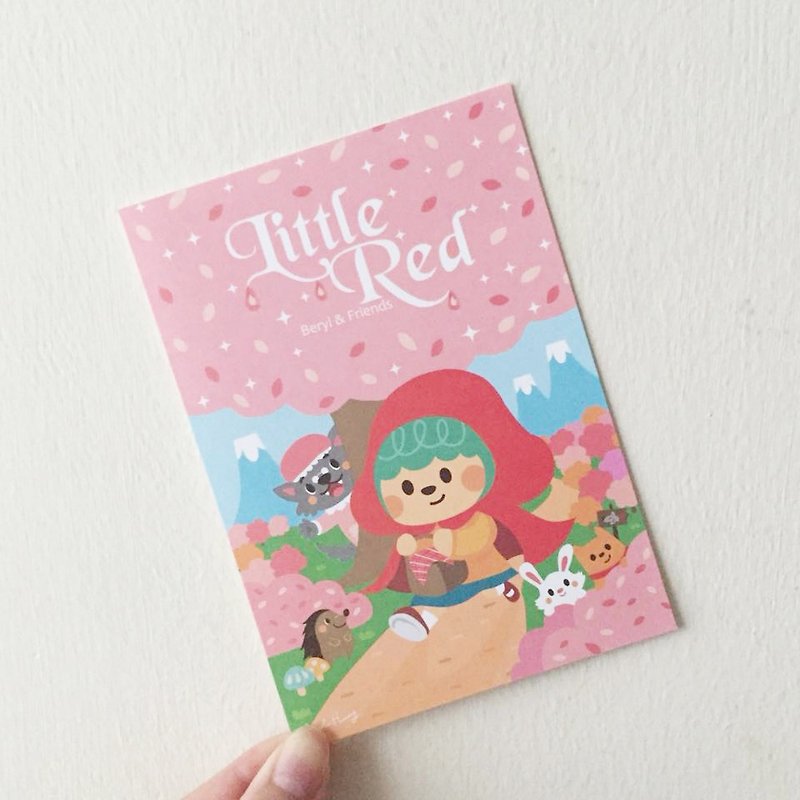 【小红帽】明信片 - 卡片/明信片 - 纸 粉红色