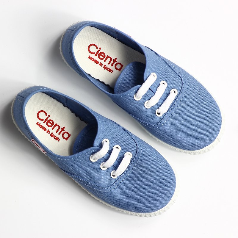 西班牙国民帆布鞋 CIENTA 52000 90蓝色 大童、女鞋尺寸 - 女款休闲鞋 - 棉．麻 蓝色