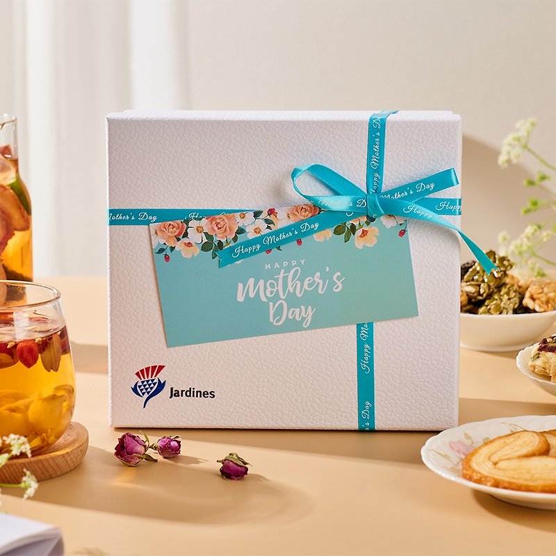 订制公司礼物 母亲节限定  白色工业风硬卡礼盒连双吊牌、丝带 - 茶 - 其他材质 