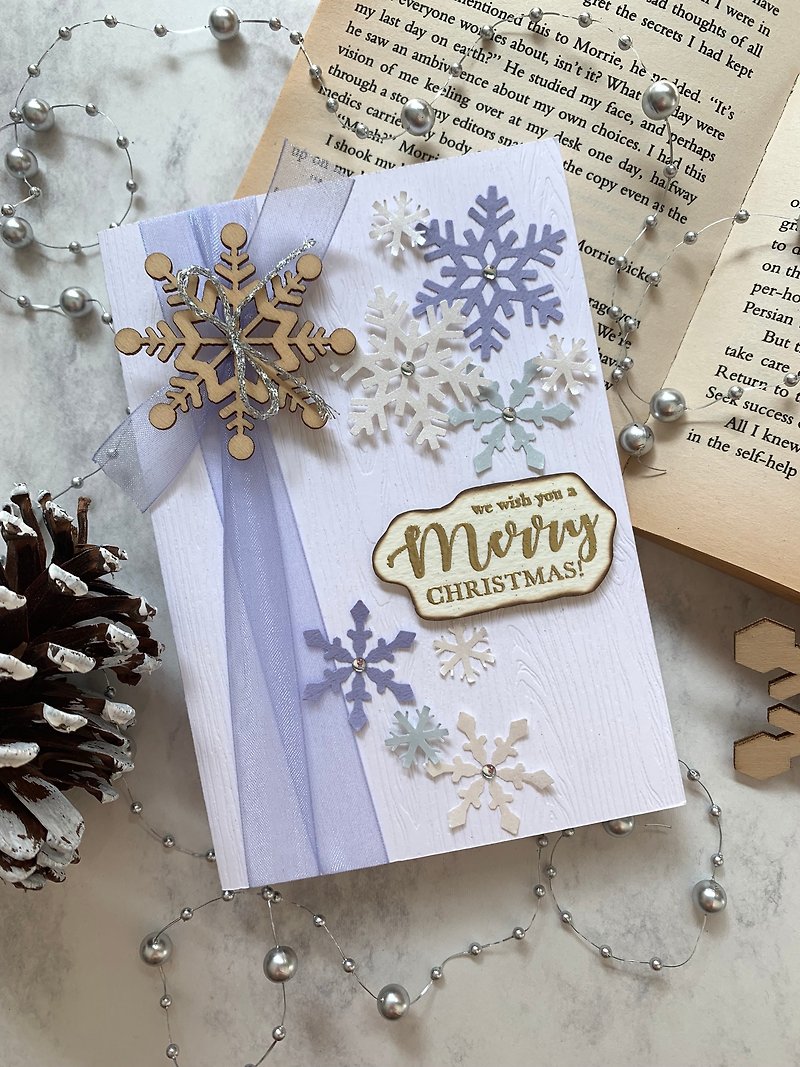 圣诞卡片Christmas Card_紫色系 - 卡片/明信片 - 纸 白色