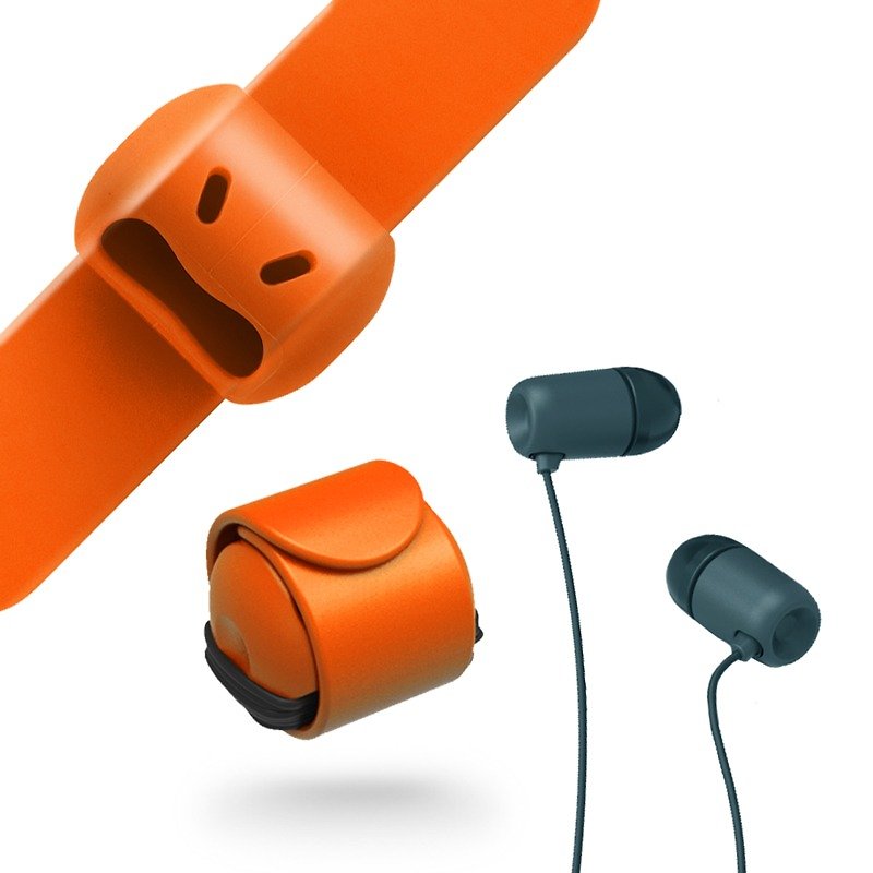 Snappy WOW-耳机卷线器-蜜糖橘 - 耳机 - 硅胶 橘色