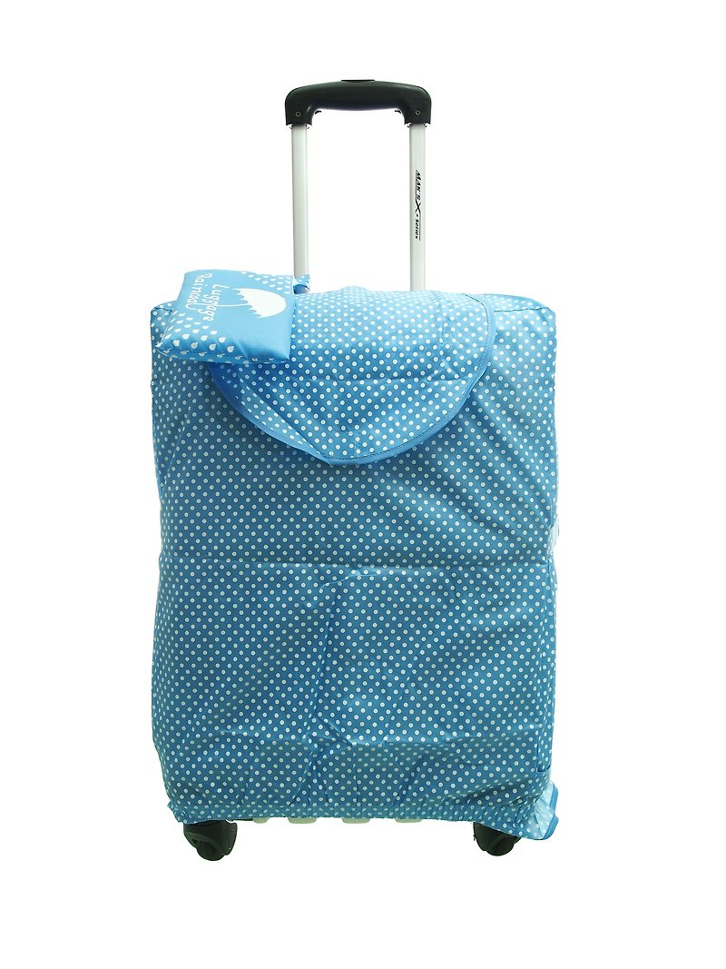 波点可折叠行李的防水雨衣 - 蓝色 - 雨伞/雨衣 - 防水材质 蓝色