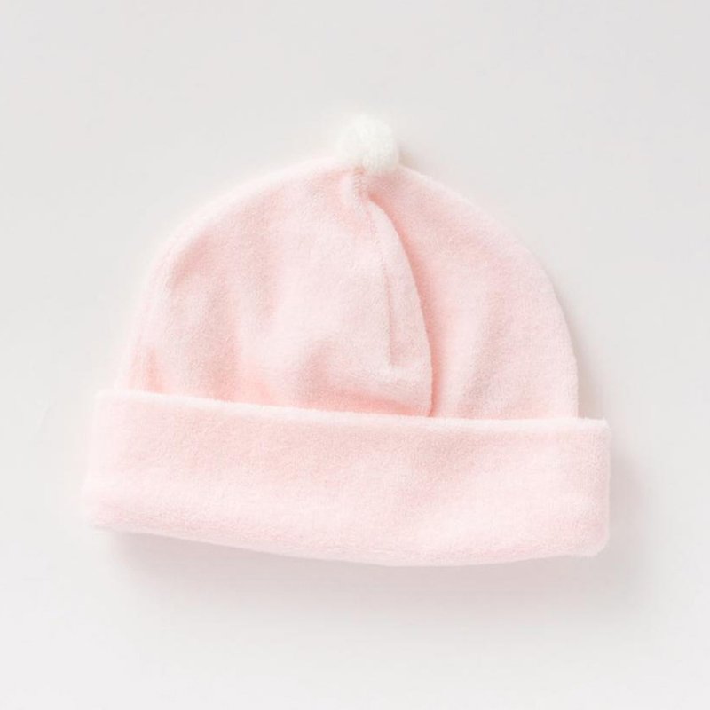 【日本OP mini】绵绒婴儿帽 粉红 - 婴儿帽/发带 - 棉．麻 