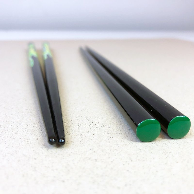 DIY漆器筷子研磨体验组 (黄绿色/一生一筷) - 筷子/筷架 - 木头 绿色