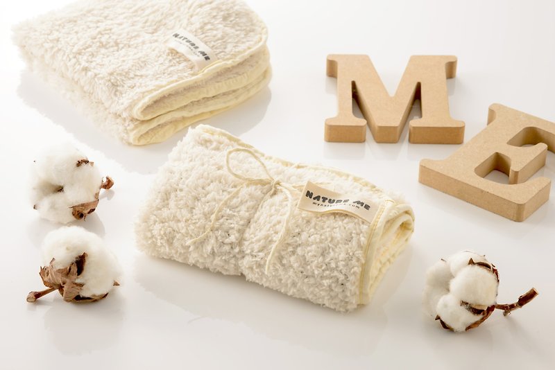 棉花糖绒小手巾 (手帕/安抚巾/无毒/竹炭纤维) - 围嘴/口水巾 - 环保材料 白色