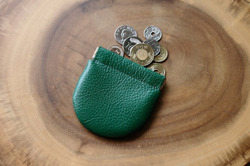 Arch leather coin purse - Green - 零钱包 - 真皮 绿色