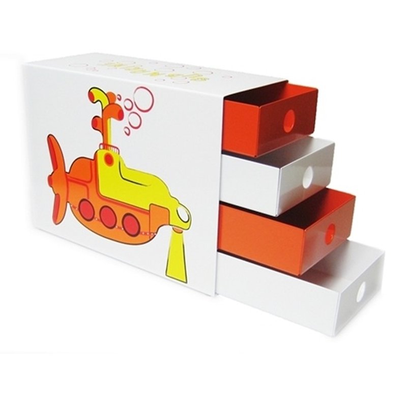 酷乐盒（潜水艇） - 收纳用品 - 其他金属 橘色