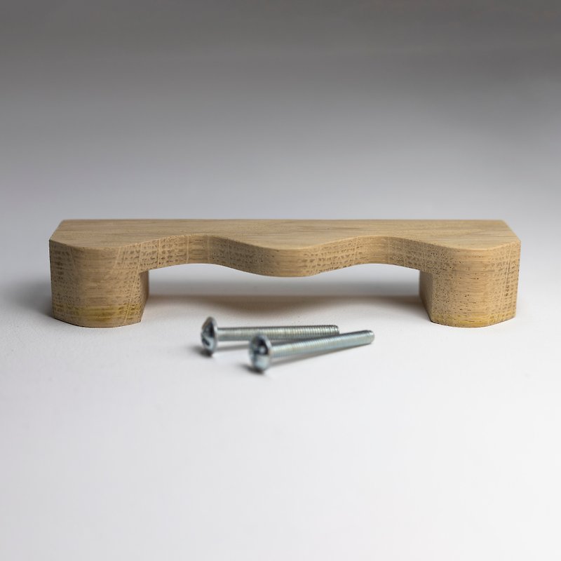 Wooden wavy handles with bushings and bolts for cabinet door, drawers, desk - 其他家具 - 木头 白色