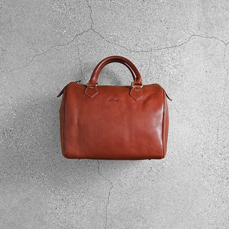 Cowa 古董手提包 / 皮革包、古董包、手提包、公文包、复古包 - 手提包/手提袋 - 真皮 咖啡色