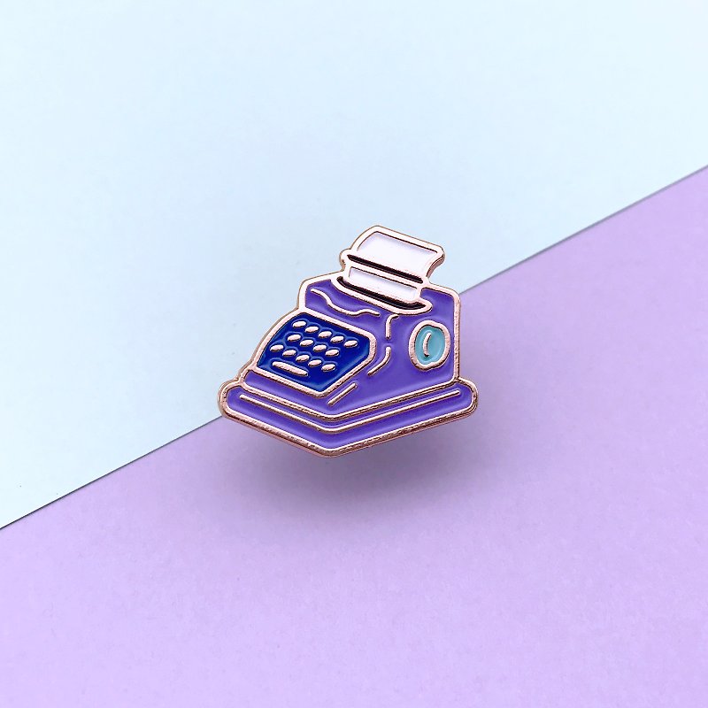 打字机胸针 - 胸针 - 其他金属 紫色