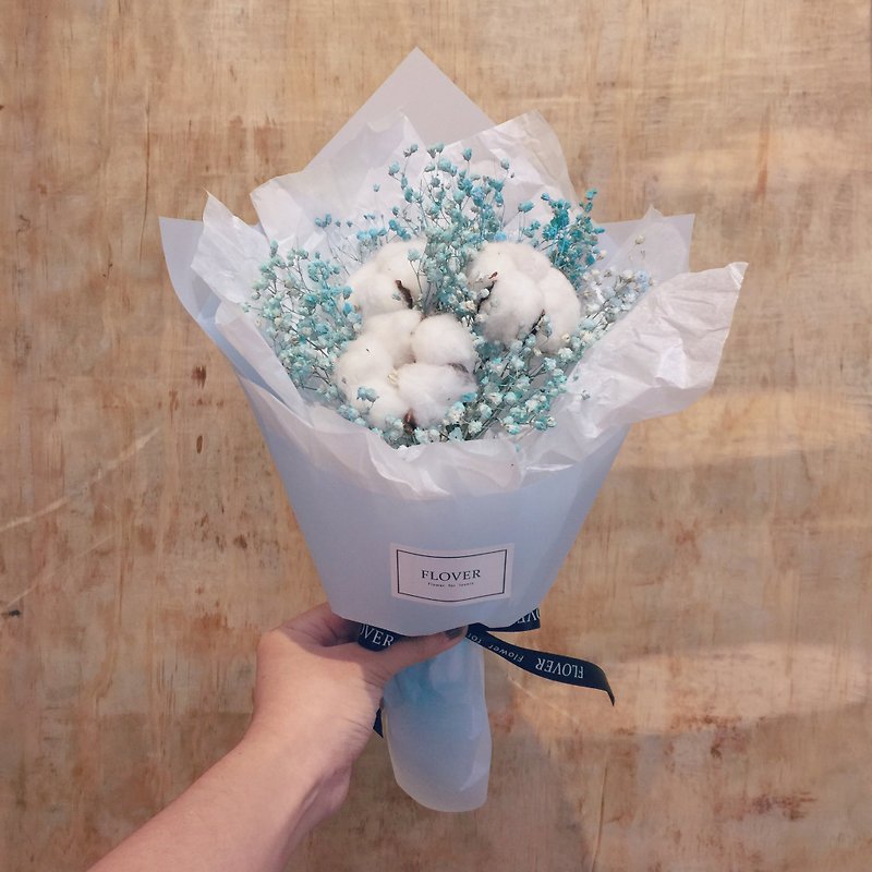 Flover 芙拉设计 “星星棉花糖”蓝色干燥花束 - 植栽/盆栽 - 植物．花 