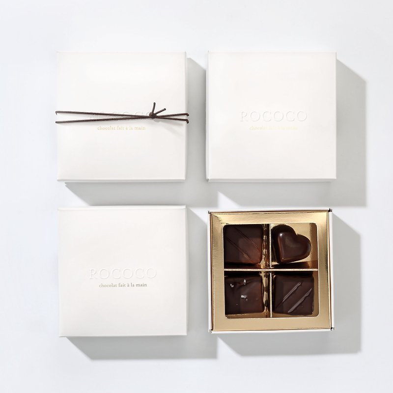 chocolat R (旬) 月份巧克力礼盒(4颗混合)只有周三与周六出货 - 巧克力 - 新鲜食材 白色