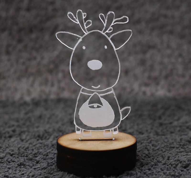 圣诞礼物预售中 可爱的圣诞USB小夜灯(糜鹿) - 灯具/灯饰 - 其他材质 咖啡色