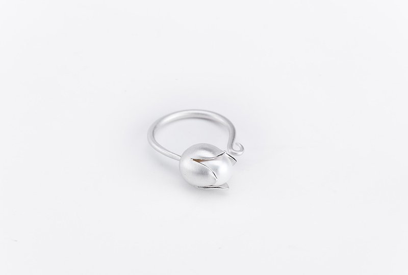 Flora Pearl Ring - 戒指 - 银 银色