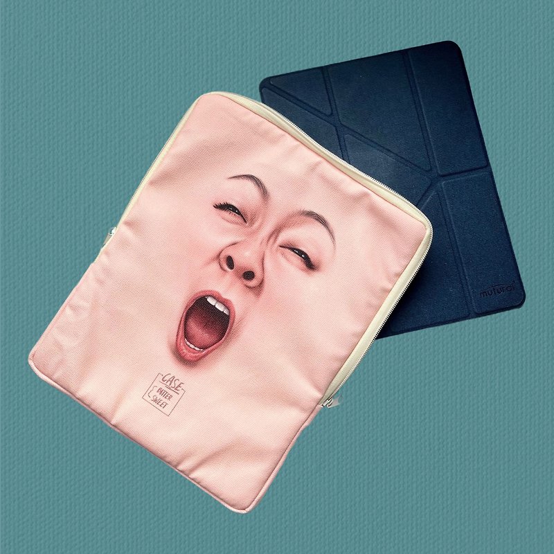 ( made to order ) soft case ipad 13 inch :: face for someone - 电脑包 - 棉．麻 