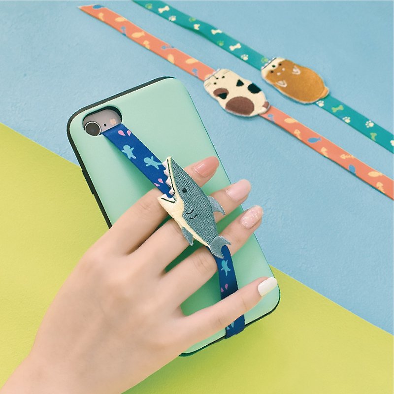 日本Decole 智能手机手带 - 动物系列 - 手机配件 - 绣线 多色