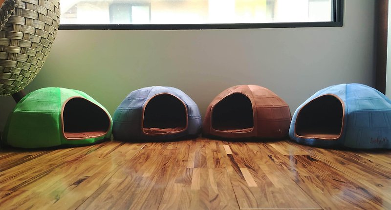 冰屋-黑糖馒头 大开口设计 大空间 宠物窝 猫窝 可拆式床垫 - 床垫/笼子 - 其他人造纤维 咖啡色