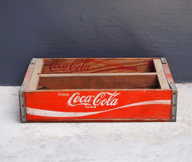 木头 收纳用品 - 可口可乐系列-1950年古董木箱 B款