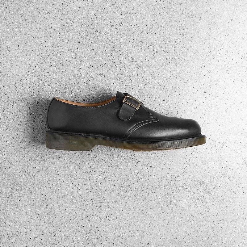 英制孟克马汀鞋 UK9  /Vintage古着 - 男款皮鞋 - 真皮 黑色