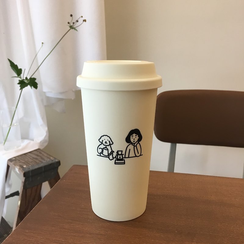 reusable cup | coffee time (500ml) - 杯子 - 塑料 白色