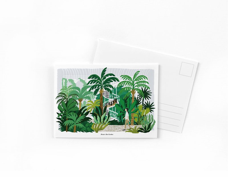 世界的植物园明信片-英国皇家植物园 - 卡片/明信片 - 纸 绿色