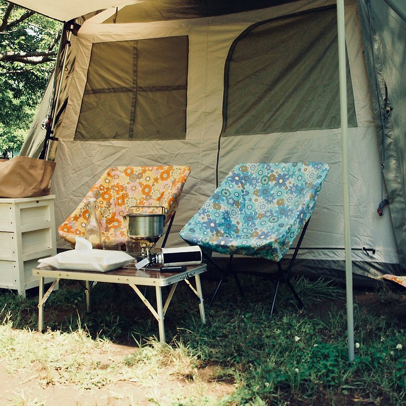 キャンプ用チェアカバー (retro pop flower) - 野餐垫/露营用品 - 棉．麻 多色
