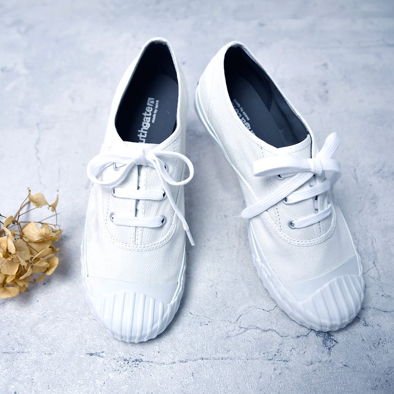 【618 惊喜包】FREE+棉白+弹性透气鞋垫+联名袜子(原价2110) - 女款休闲鞋 - 棉．麻 白色