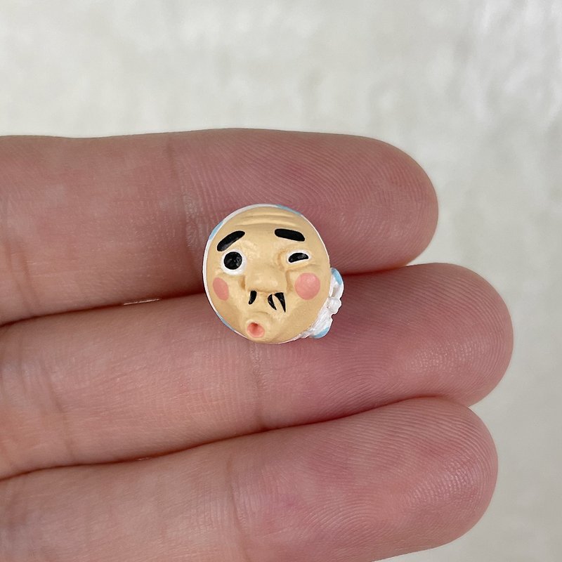 日本火男面具 - 耳环/耳夹/领针/口罩磁扣/项链/戒指 - 耳环/耳夹 - 其他材质 
