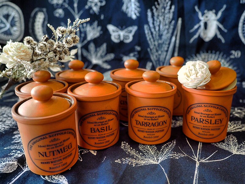 【售完】英国早期香料罐陶罐 单个 - 花瓶/陶器 - 陶 红色