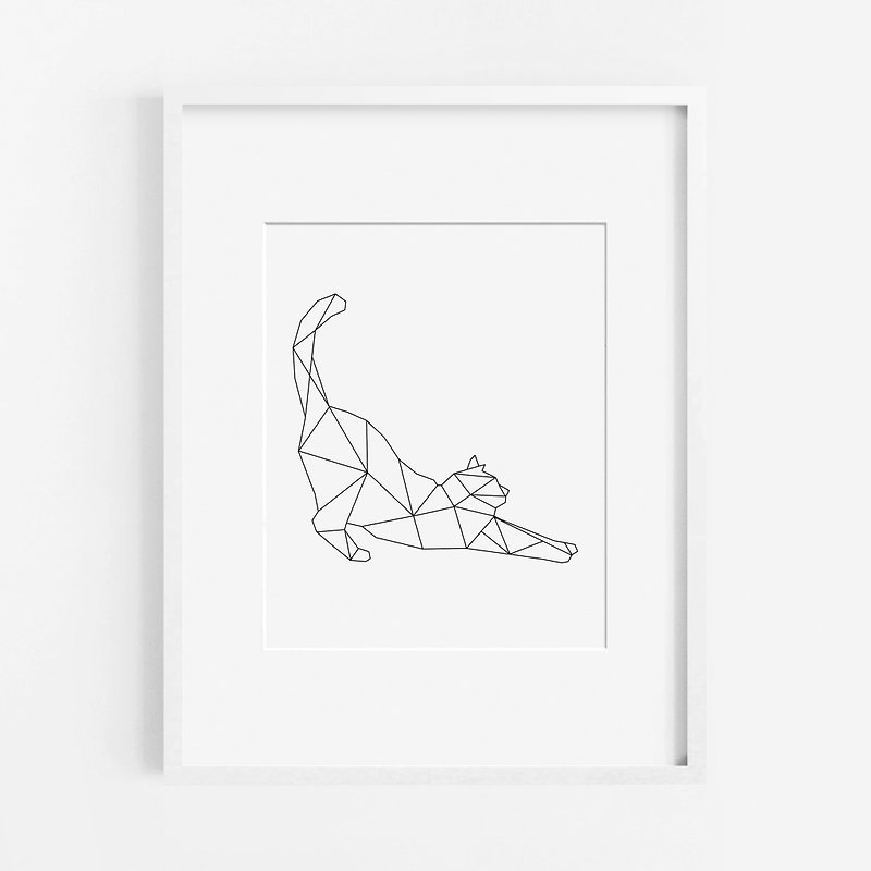 Geometric cat #4 画 布置 摆饰 卧室 浴室 餐厅 咖啡厅 - 摆饰 - 纸 
